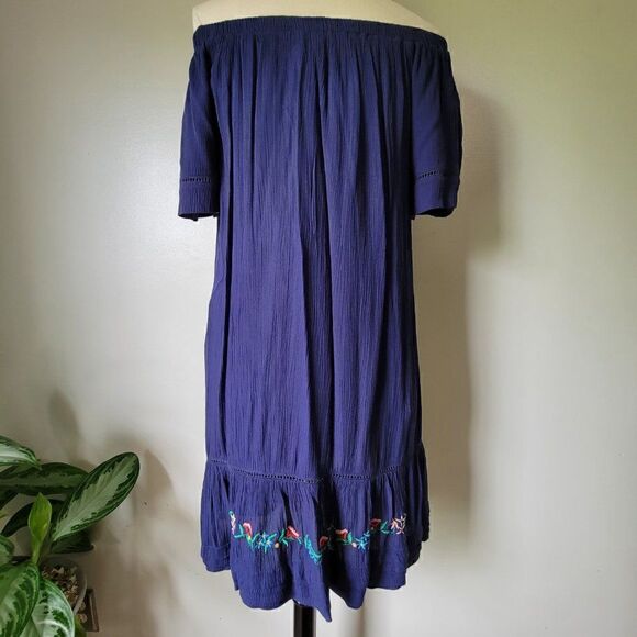 BEAUTIFUL SAHALIE BOHO EMBROIDERED OFF SHOULDER DRESS SZ M - Picture 8 of 16